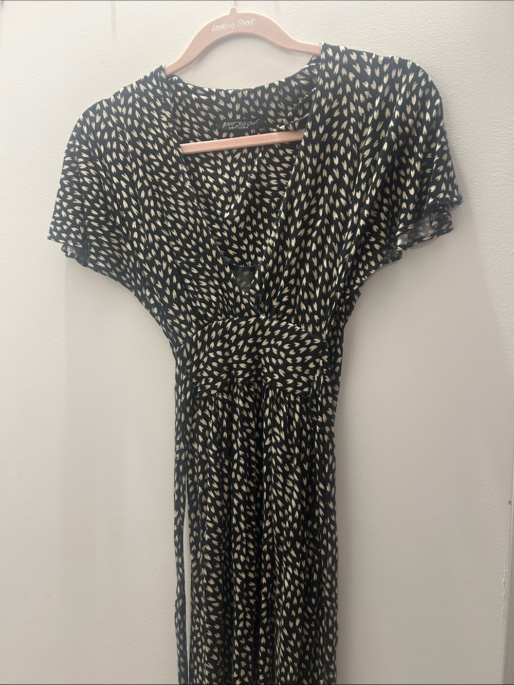 Y2K Betsey Johnson heart print Black Midi Dress